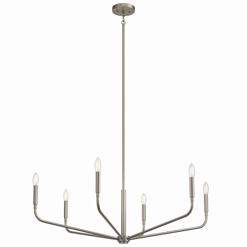 Madden 6-Light 38" Chandelier in Brushed Nickel