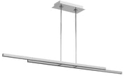 Stagger 2 60 Linear Pendant in Polished Stainless Steel