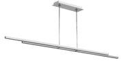 Stagger 2 84 Linear Pendant in Polished Stainless Steel Integrated