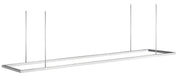 Stagger Halo 84 Linear Pendant in Polished Stainless Steel