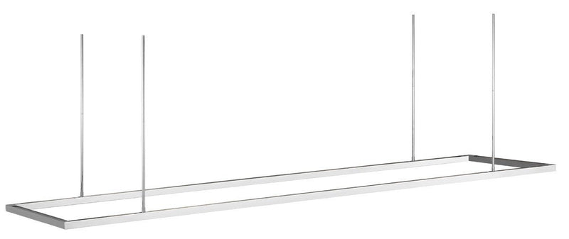Stagger Halo 84 Linear Pendant in Polished Stainless Steel