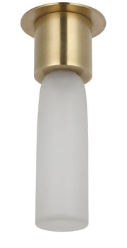 Volver Small Semi-Flush Mount in Clear Etched Hand Rubbed Antique Brass