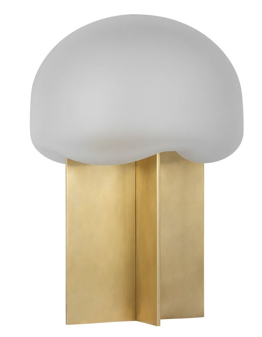 Fio Small Table Lamp in Clear Etched Hand Rubbed Antique Brass