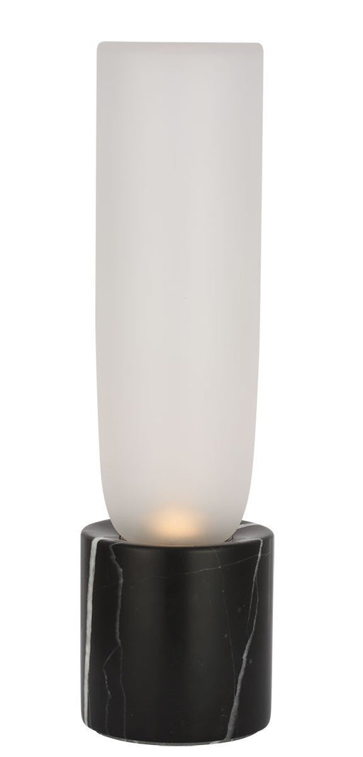 Volver Accent Table Lamp in Clear Etched Black Marble