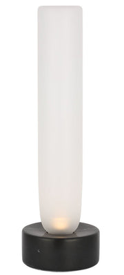 Volver Small Table Lamp in Clear Etched Black Marble