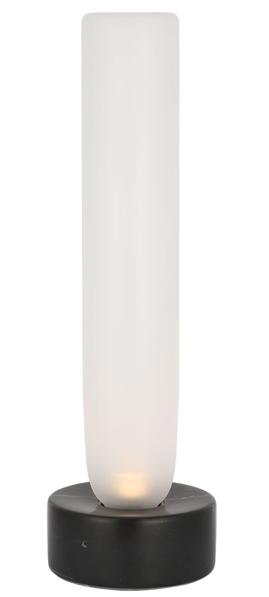 Volver Small Table Lamp in Clear Etched Black Marble