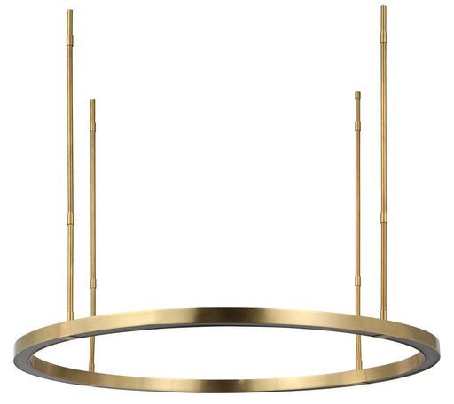 Stagger 30-Inch Round Pendant in Hand Rubbed Antique Brass