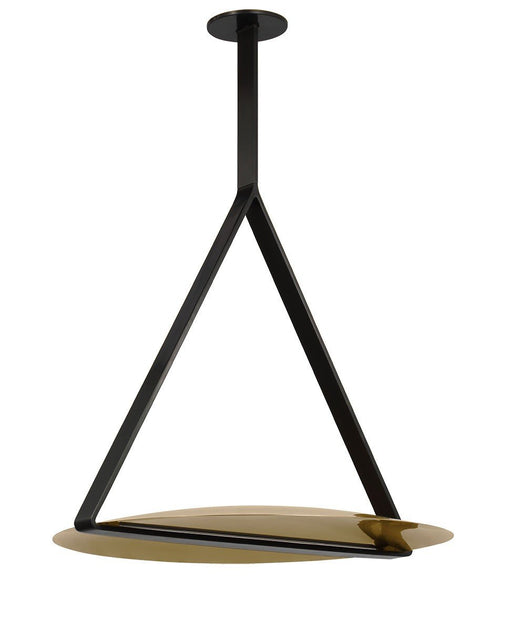 Cymbal X-Large Pendant in Dark Bronze and Natural Brass