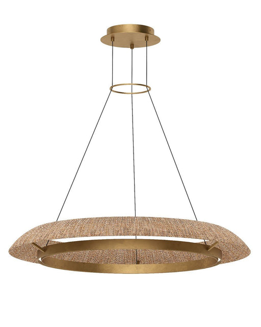 Noa Large Pendant in Natural Hand Rubbed Antique Brass