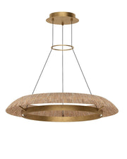 Noa Medium Pendant in Natural Hand Rubbed Antique Brass