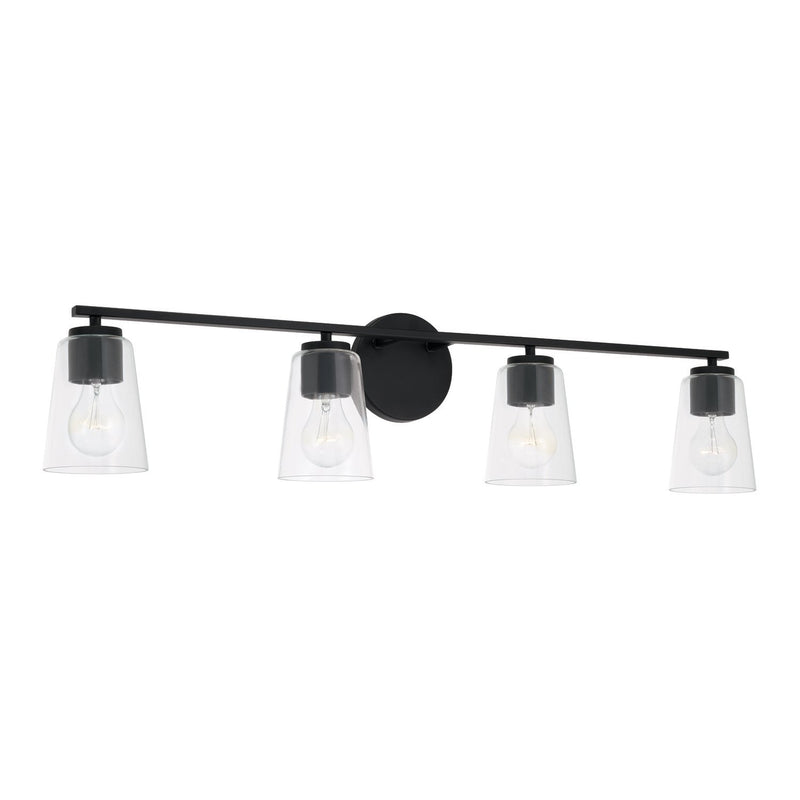 Portman 4-Light Bath Vanity Light in Matte Black