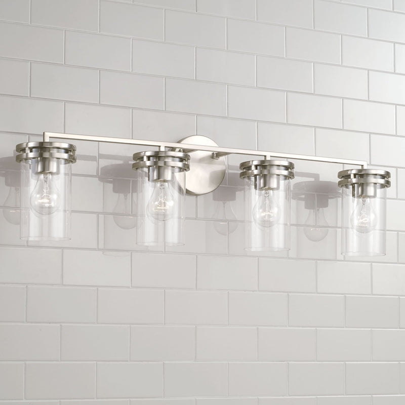 Fuller 4-Light Bath Vanity Light in Brushed Nickel