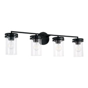 Fuller 4-Light Bath Vanity Light in Matte Black