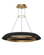 Noa Medium Pendant in Washed Black Hand Rubbed Antique Brass