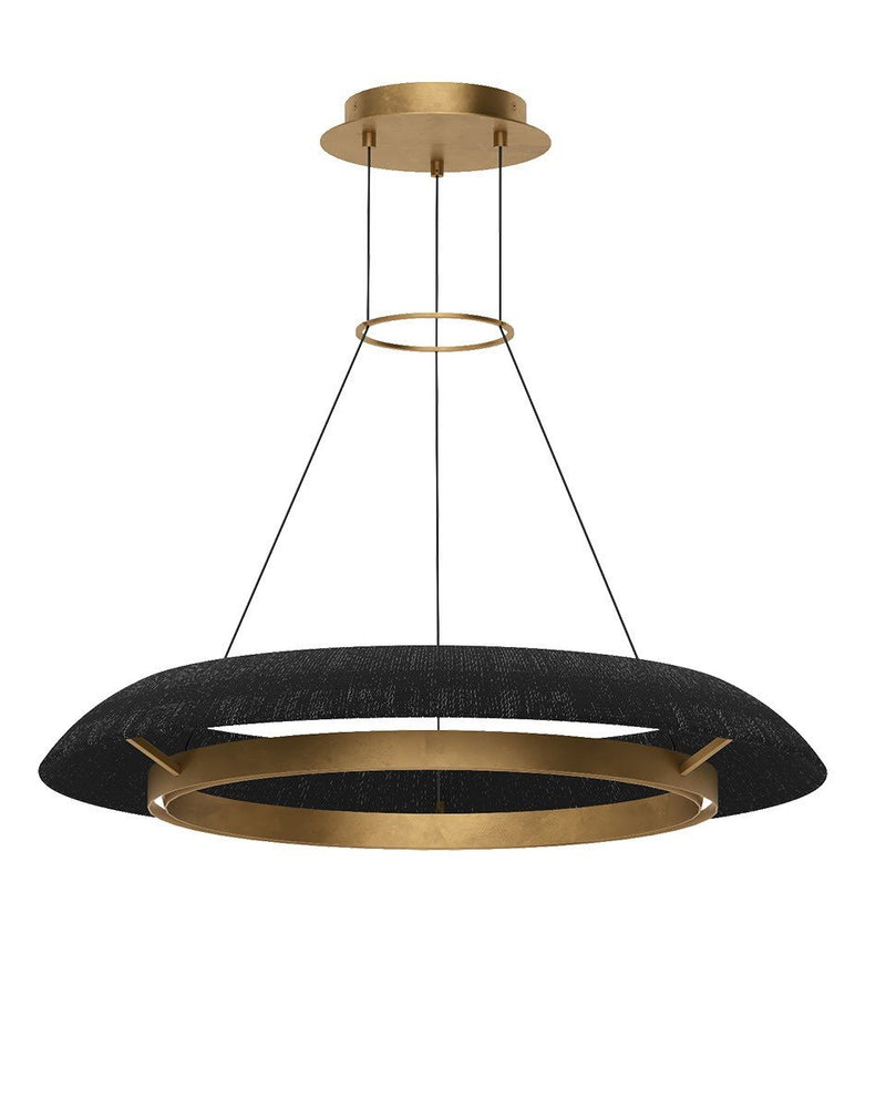 Noa Medium Pendant in Washed Black Hand Rubbed Antique Brass