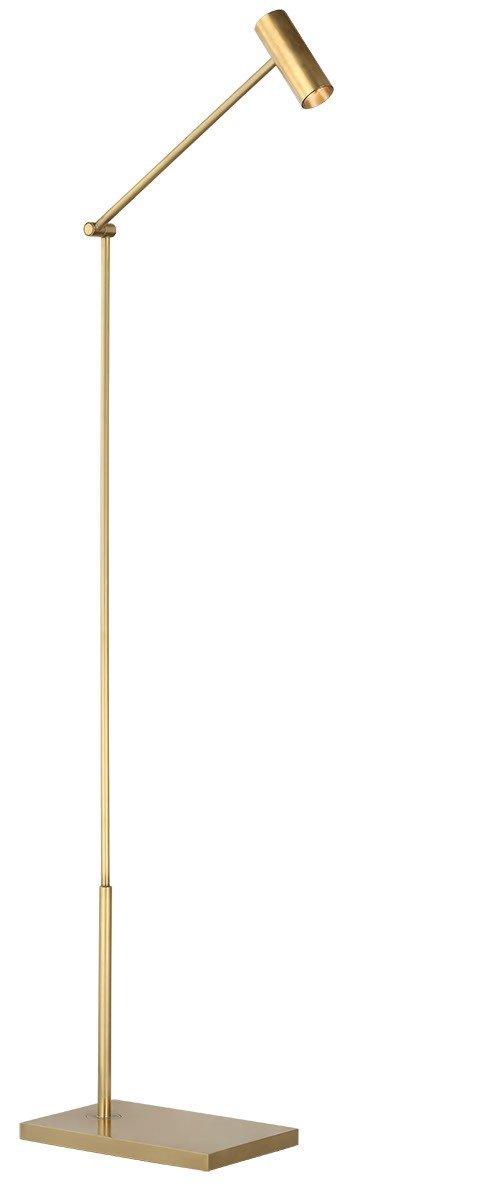 Ponte Small Floor Lamp in Hand Rubbed Antique Brass
