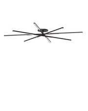 Cityscape X-Grande 8-Light Semi-Flush Mount in Clear Crystal Bronze