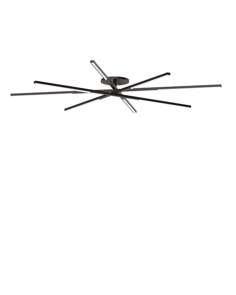 Cityscape X-Grande 8-Light Semi-Flush Mount in Clear Crystal Bronze