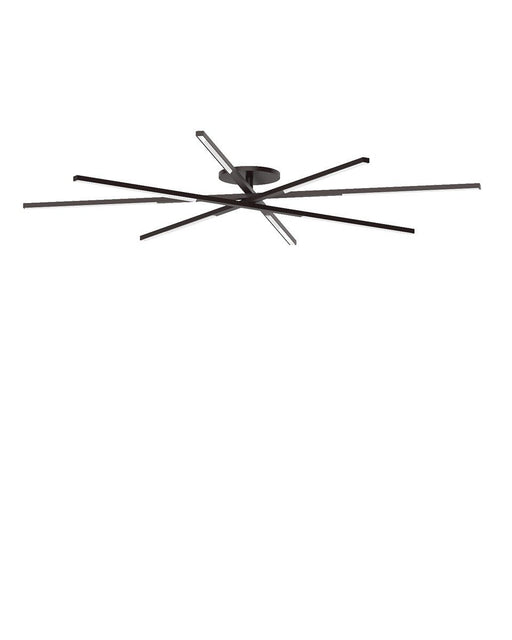 Cityscape X-Grande 8-Light Semi-Flush Mount in Clear Crystal Bronze