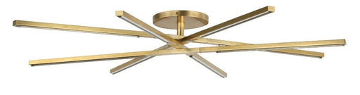 Cityscape X-Grande 8-Light Semi-Flush Mount in Clear Crystal Hand-Rubbed Antique Brass