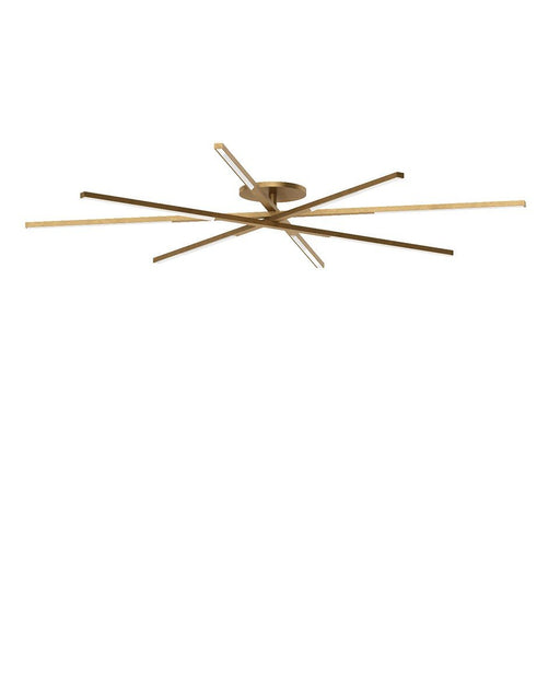 Cityscape Grande 8-Light Semi-Flush Mount in Clear Crystal Hand Rubbed Antique Brass