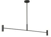 Ponte Large 4-Light Linear Pendant in Nightshade Black