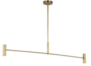 Ponte Large 4-Light Linear Pendant in Hand Rubbed Antique Brass