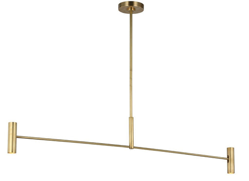 Ponte Large 4-Light Linear Pendant in Hand Rubbed Antique Brass