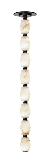 Collier Alabaster 24 Pendant in Bronze with Alabaster Glass