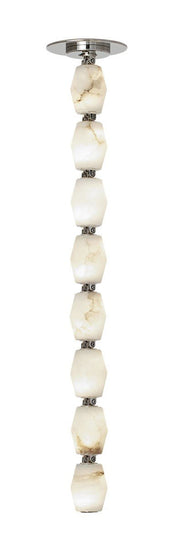 Collier Alabaster 24 Pendant in Polished Nickel with Natural/cream Glass