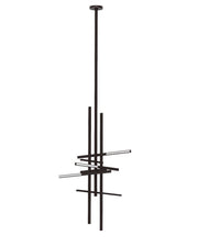 Cityscape X-Large 6-Light Chandelier in Clear Crystal Bronze