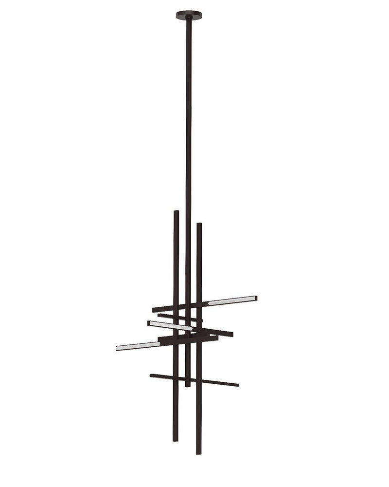 Cityscape X-Large 6-Light Chandelier in Clear Crystal Bronze