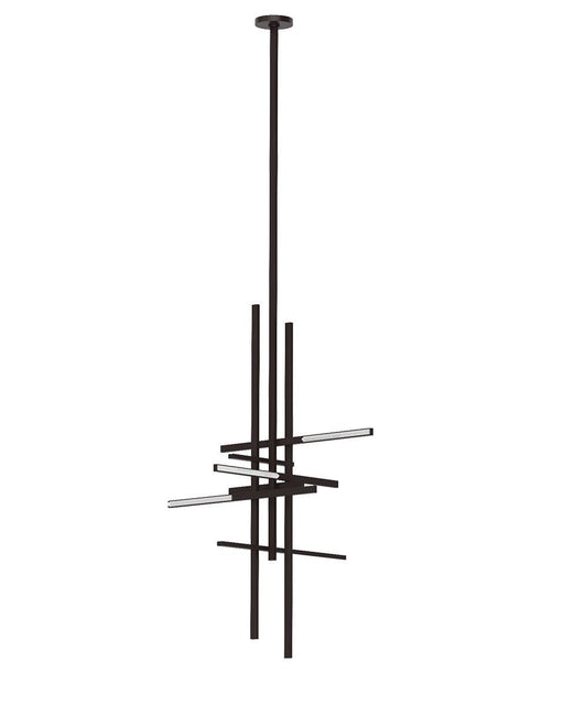 Cityscape X-Large 6-Light Chandelier in Clear Crystal Bronze