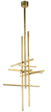 Cityscape X-Large 6-Light Chandelier in Clear Crystal Hand Rubbed Antique Brass