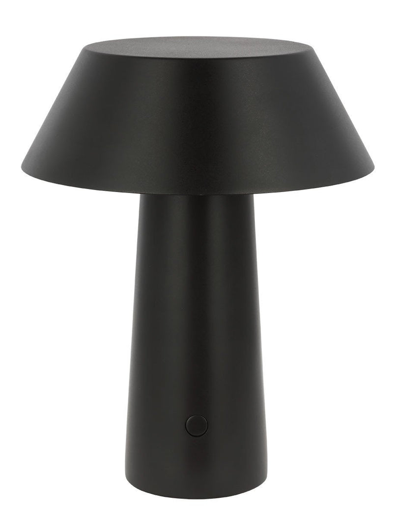 Sesa Short Accent Rechargeable Table Lamp in Black