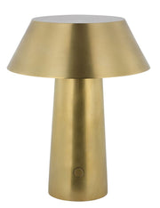 Sesa Short Accent Rechargeable Table Lamp in Hand Rubbed Antique Brass