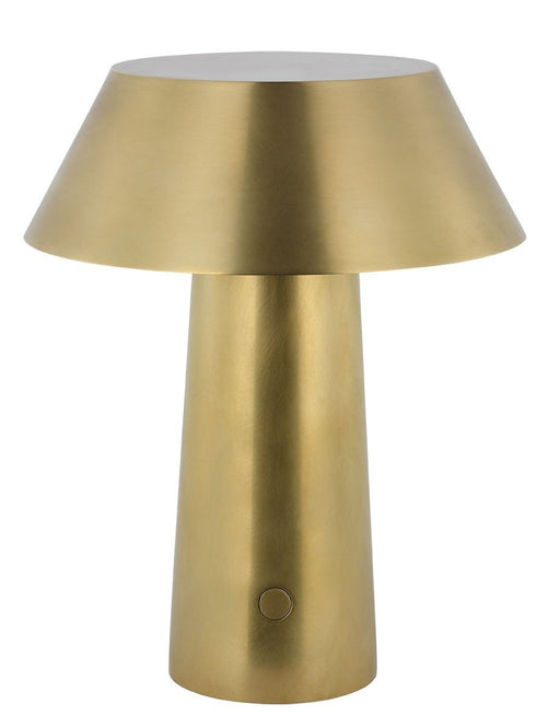 Sesa Short Accent Rechargeable Table Lamp in Hand Rubbed Antique Brass