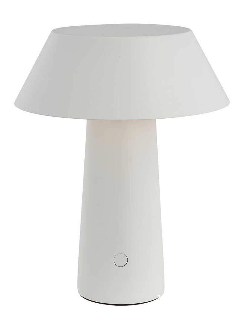 Sesa Short Accent Rechargeable Table Lamp in Matte White