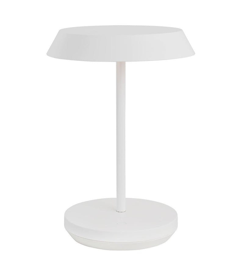 Tepa Short Accent Rechargeable Table Lamp in Matte White with Aluminum or Brass Glass