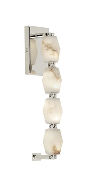 Collier Alabaster 15 Wall Sconce in Polished Nickel