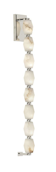 Collier Alabaster 28 Wall Sconce in Polished Nickel