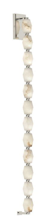 Collier Alabaster 40 Wall Sconce in Polished Nickel