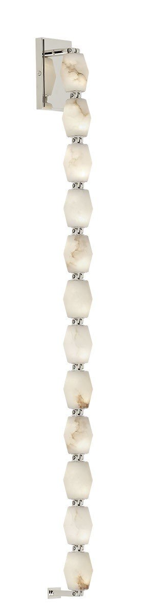 Collier Alabaster 40 Wall Sconce in Polished Nickel