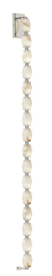 Collier Alabaster 53 Wall Sconce in Polished Nickel