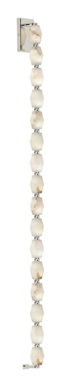 Collier Alabaster 53 Wall Sconce in Polished Nickel