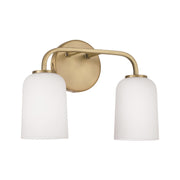 Lawson 2-Light Bath Vanity Light in Aged Brass