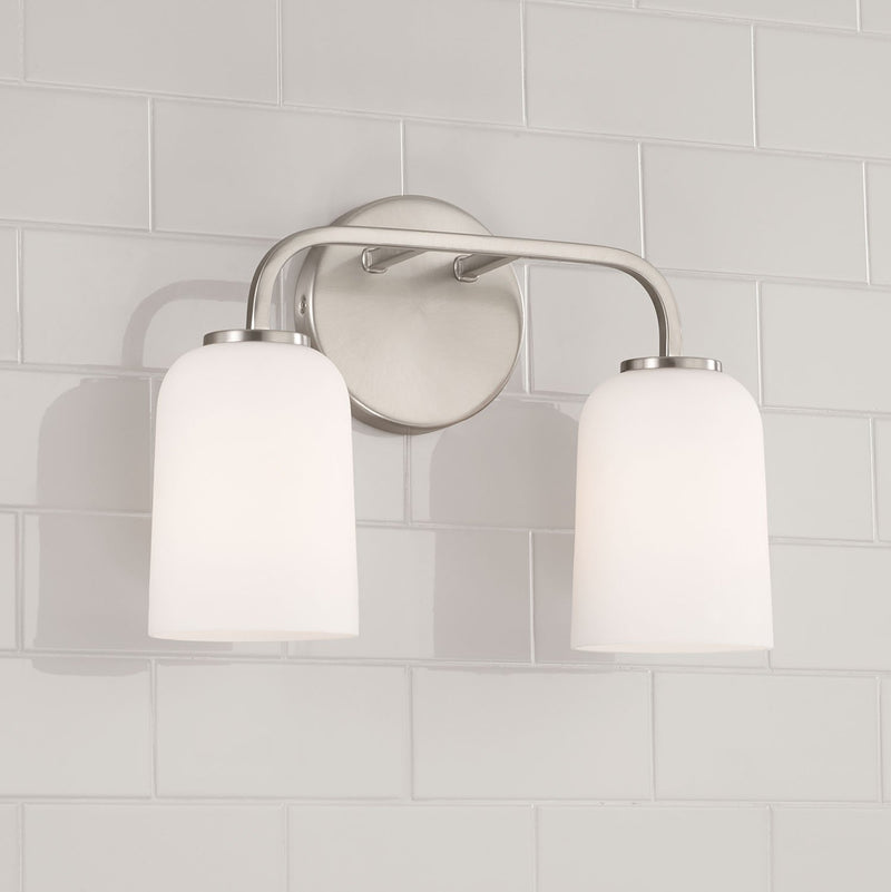 Lawson 2-Light Bath Vanity Light in Brushed Nickel