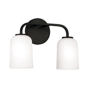 Lawson 2-Light Bath Vanity Light in Matte Black