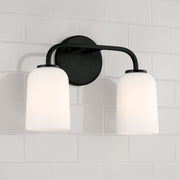 Lawson 2-Light Bath Vanity Light in Matte Black