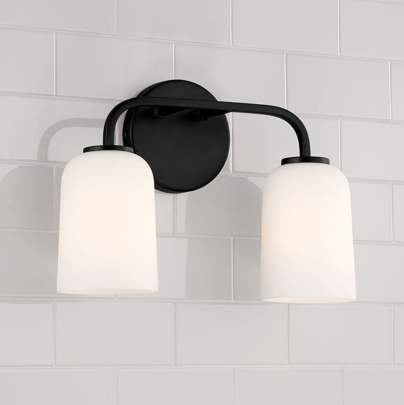 Lawson 2-Light Bath Vanity Light in Matte Black